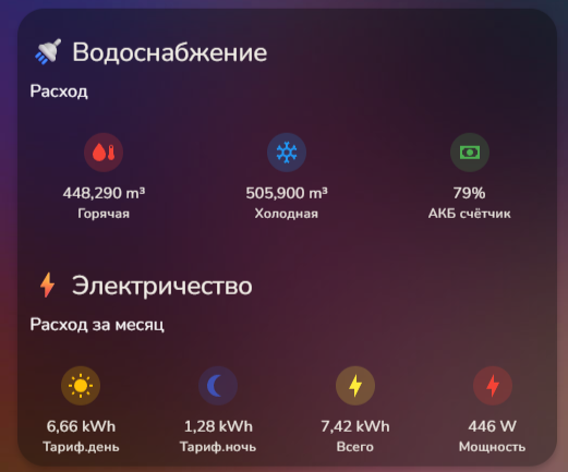 Водоснабжения и электричества
